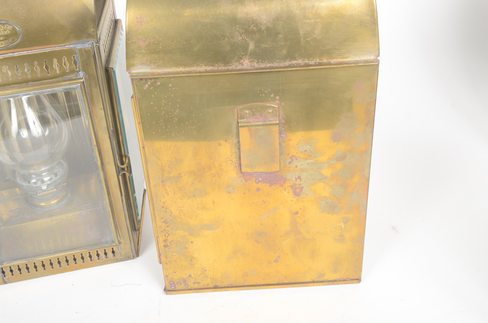 Set of Two Antique Davey & Co. Kerosene Lanterns