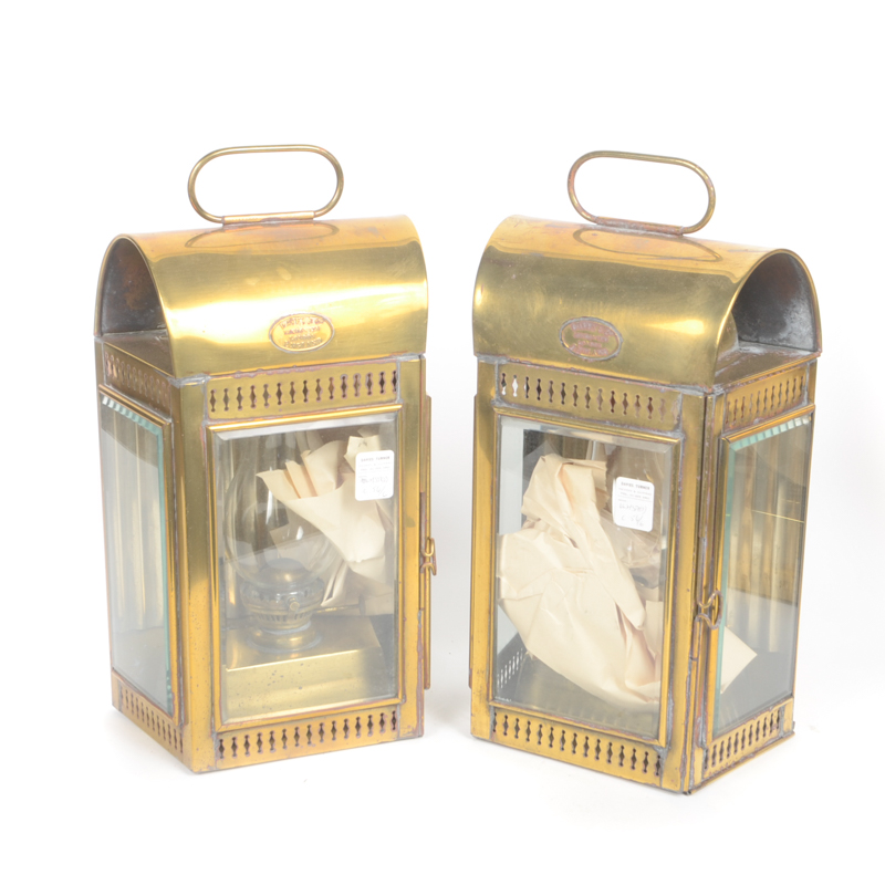 Set of Two Davey & Co. Kerosene Lanterns