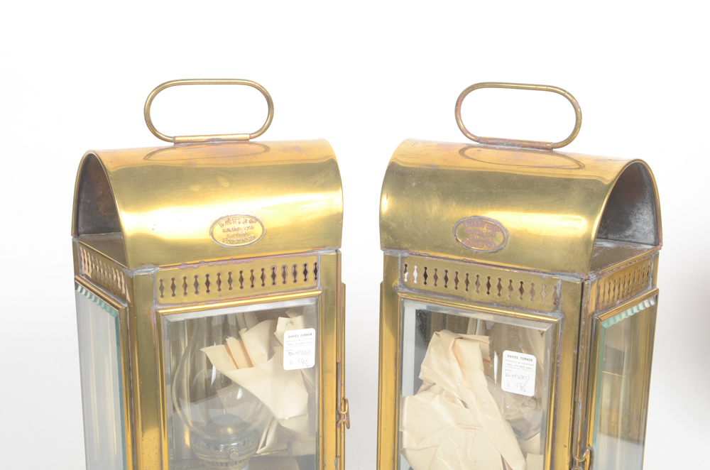 Set of Two Davey & Co. Kerosene Lanterns