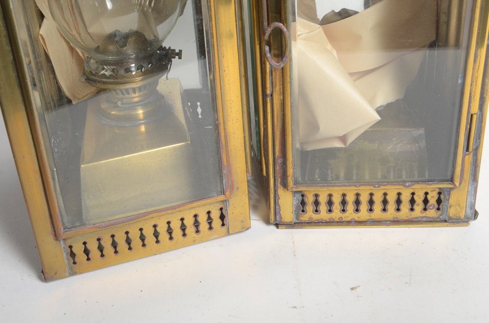 Set of Two Davey & Co. Kerosene Lanterns