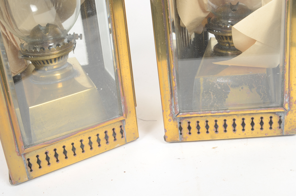 Set of Two Davey & Co. Kerosene Lanterns