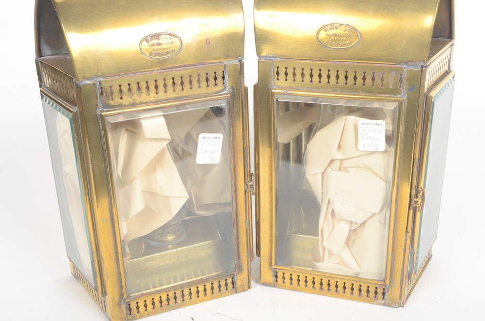 Set of Two Davey & Co. Kerosene Lanterns