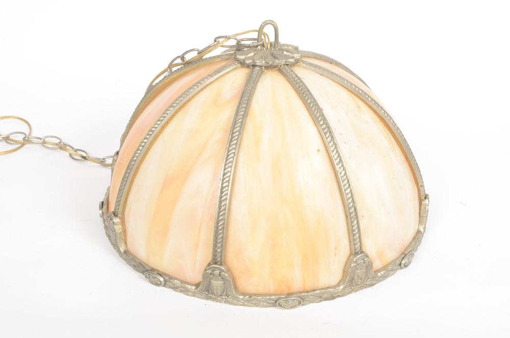 Stained Glass Light Fixture with Clyde's Logo