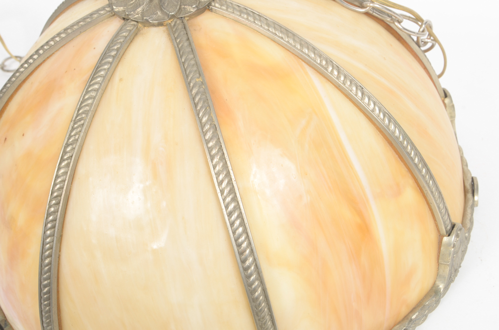 Stained Glass Light Fixture with Clyde's Logo