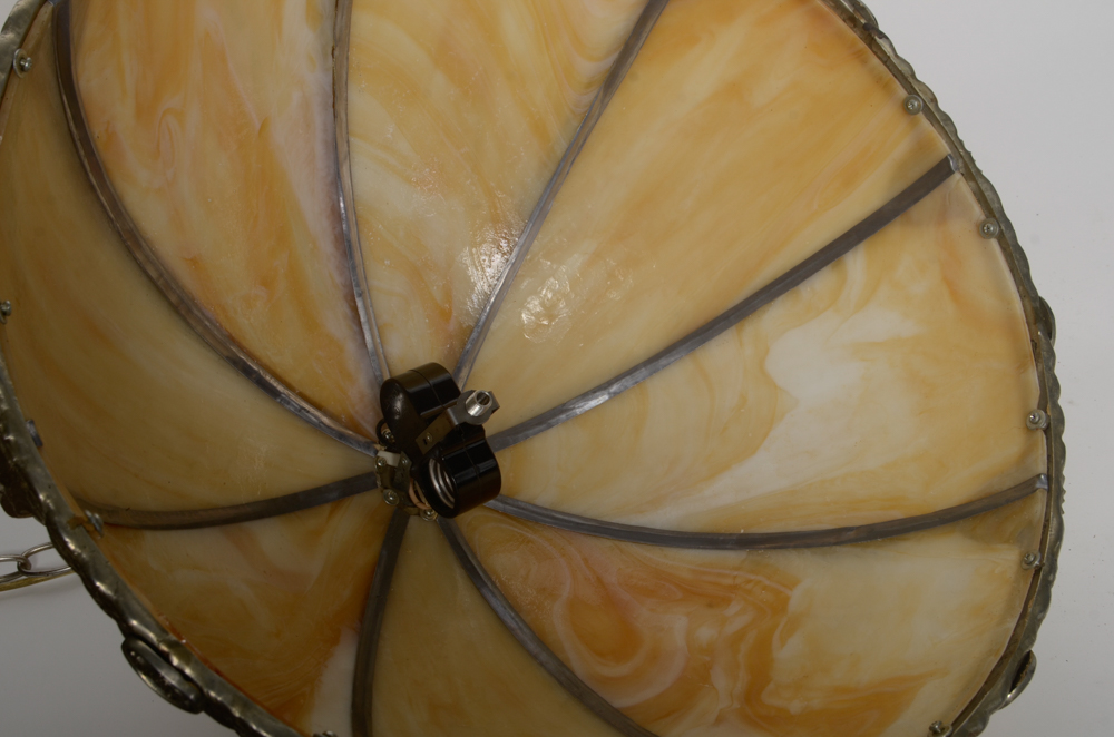 Stained Glass Light Fixture with Clyde's Logo