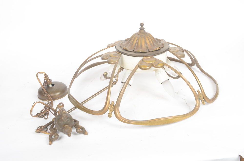 Three Brass Chandeliers