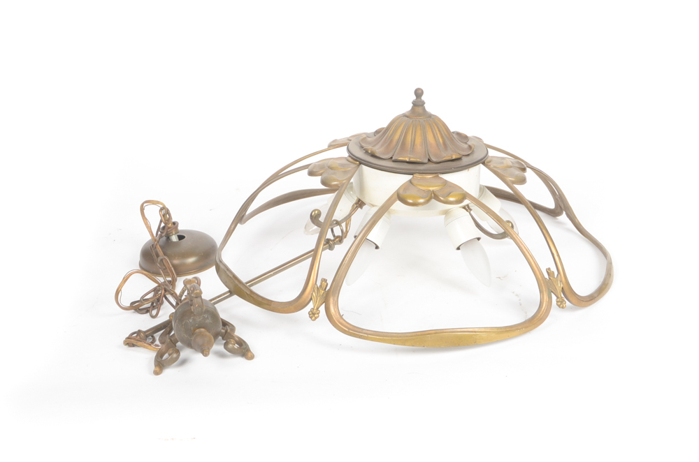 Three Brass Chandeliers