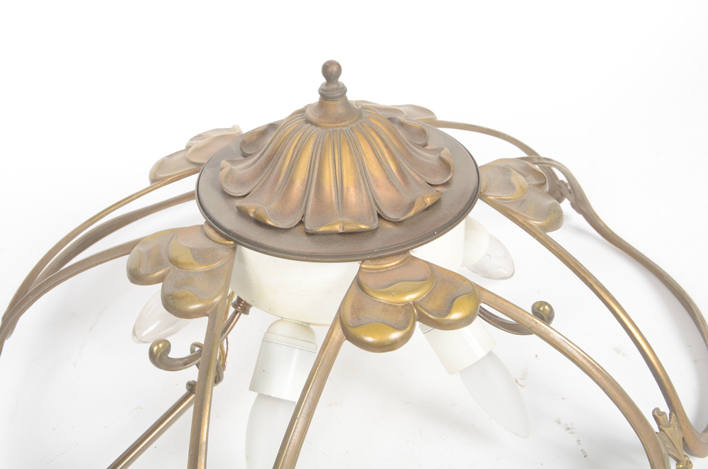 Three Brass Chandeliers