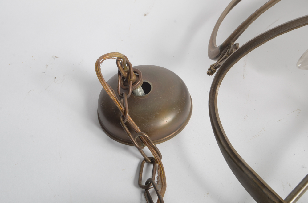 Three Brass Chandeliers