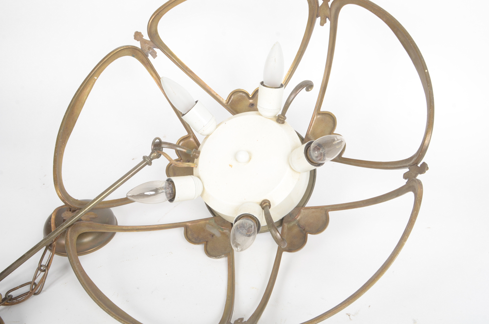 Three Brass Chandeliers