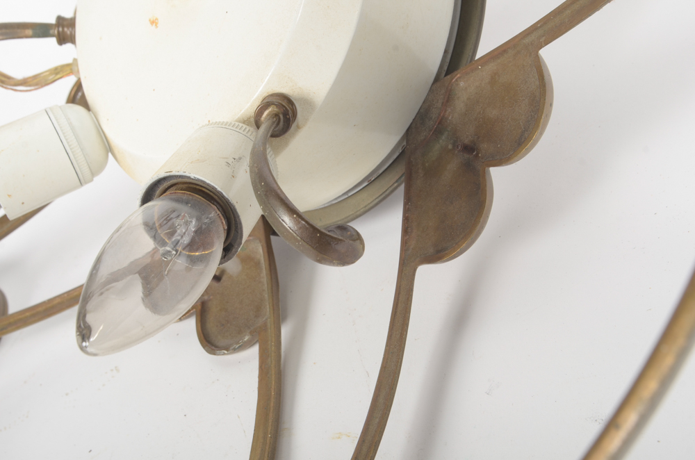 Three Brass Chandeliers