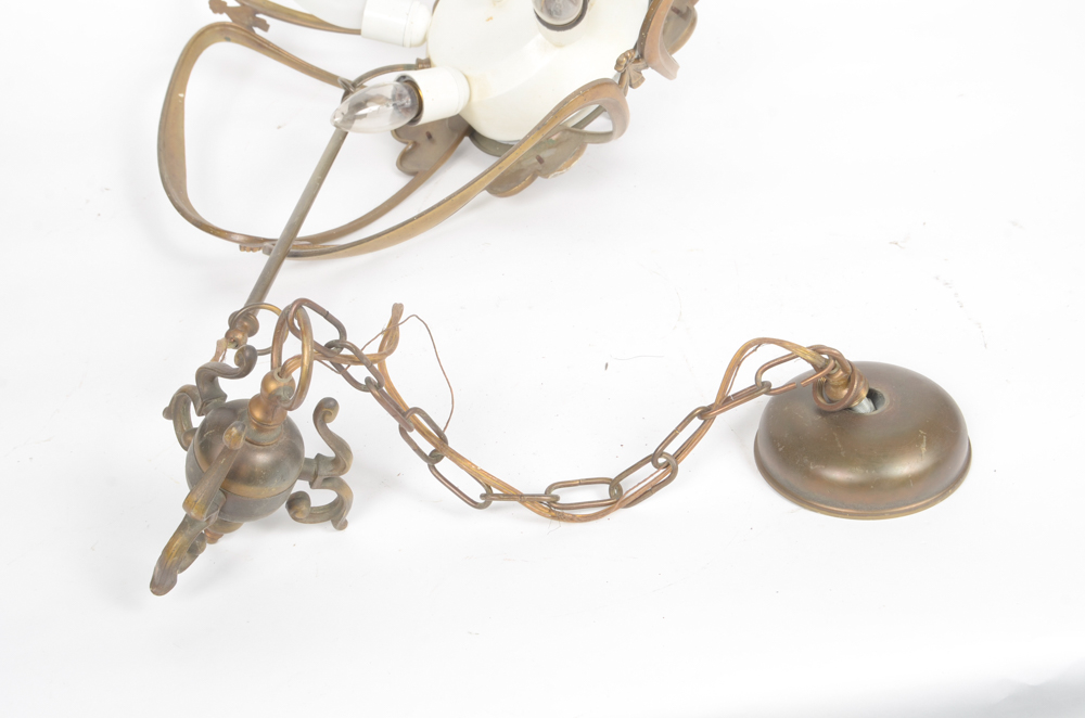 Three Brass Chandeliers