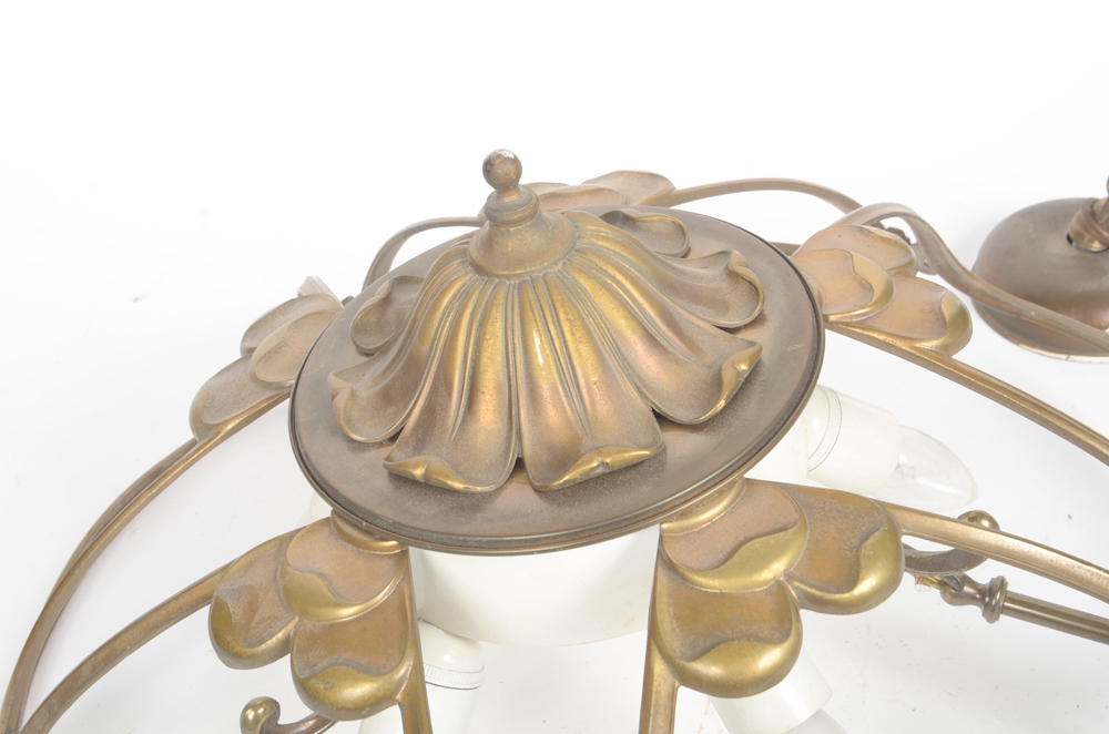 Three Brass Chandeliers