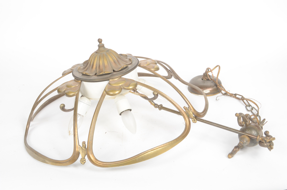 Three Brass Chandeliers