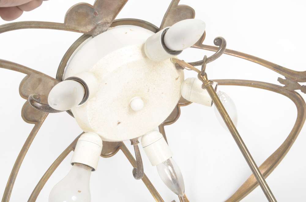 Three Brass Chandeliers