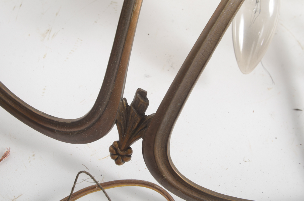 Pair of Brass Chandeliers