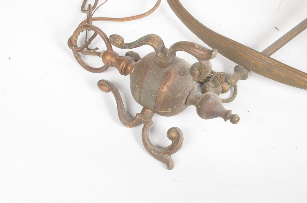 Pair of Brass Chandeliers