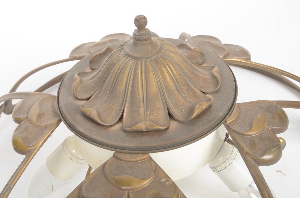 Pair of Brass Chandeliers