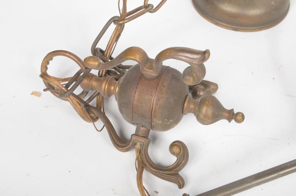 Pair of Brass Chandeliers