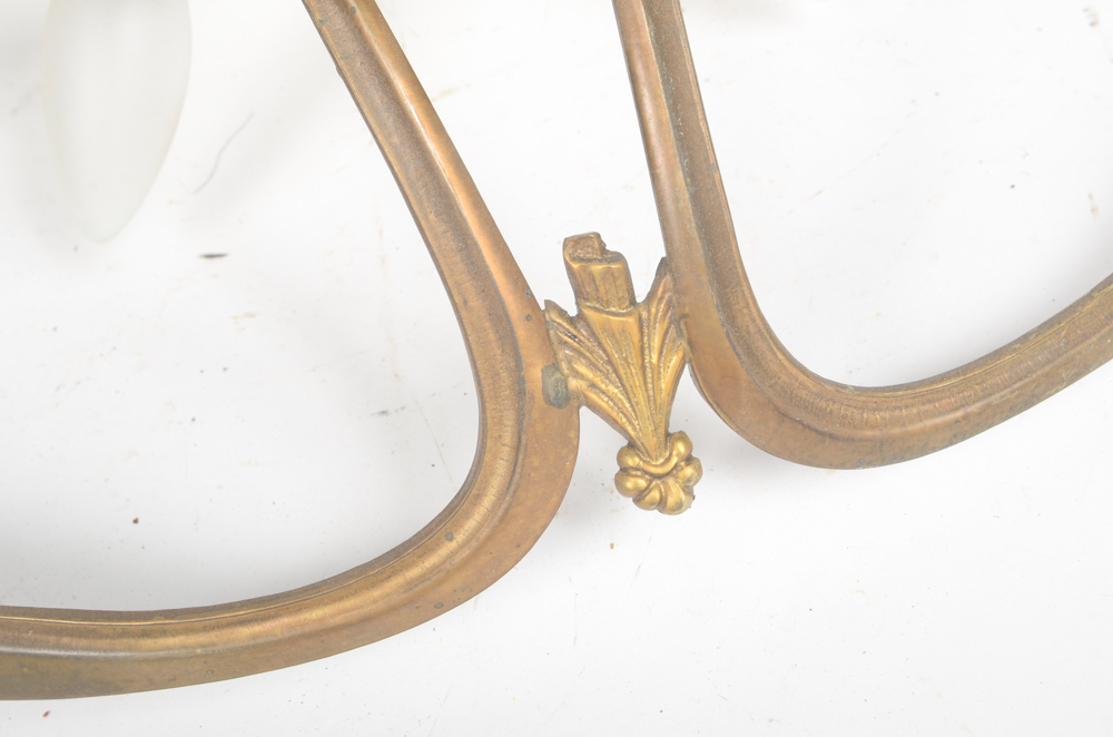 Pair of Brass Chandeliers