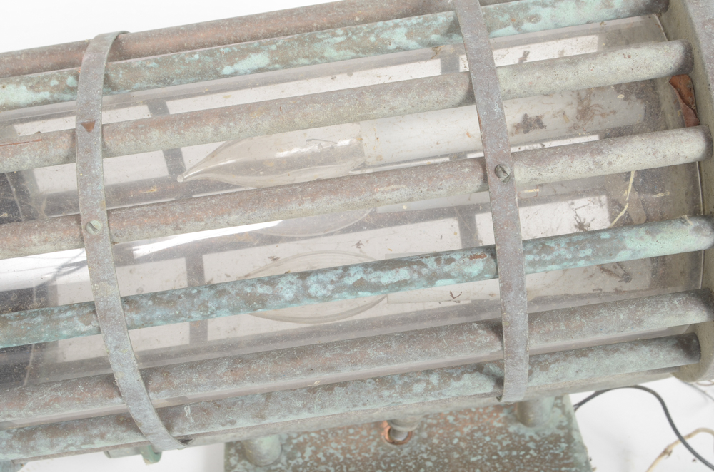 Five Copper Lantern Style Light Fixtures