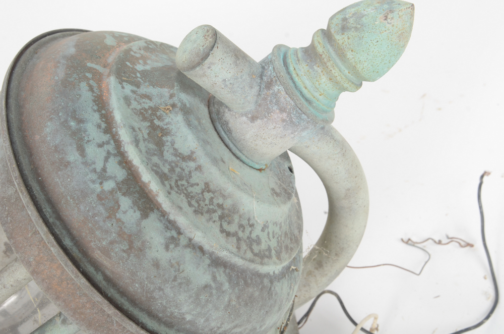 Five Copper Lantern Style Light Fixtures