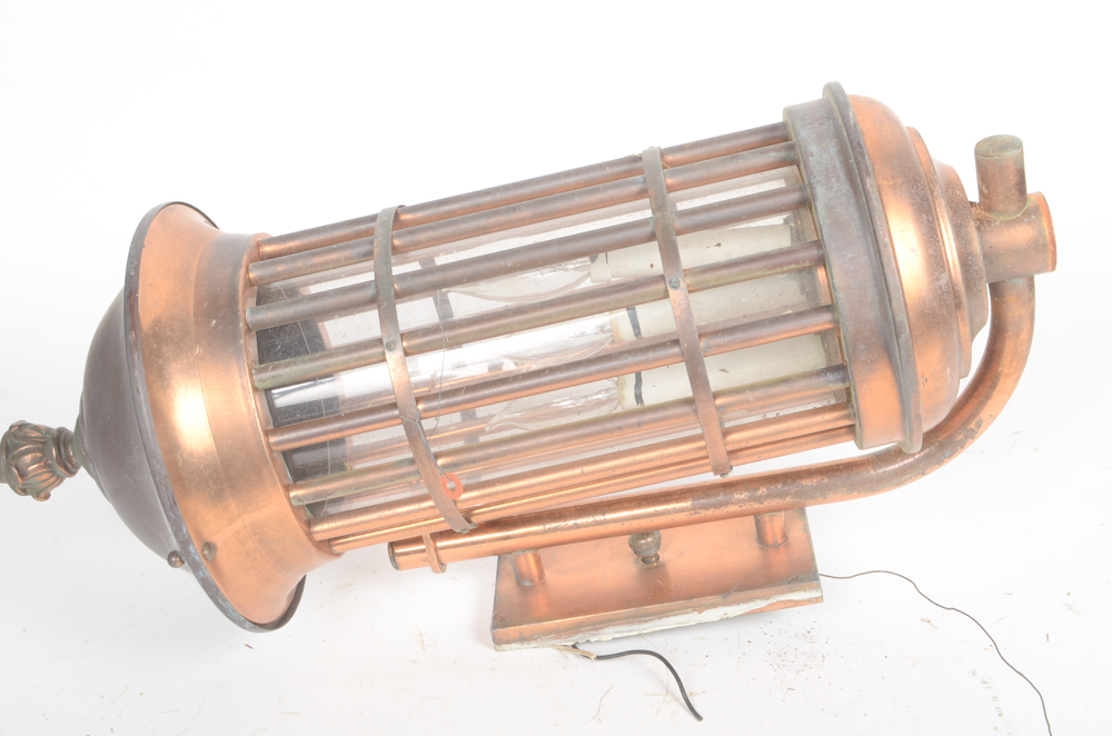 Five Copper Lantern Style Light Fixtures