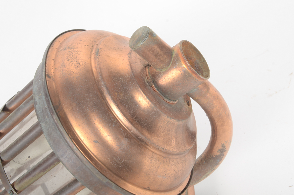 Five Copper Lantern Style Light Fixtures