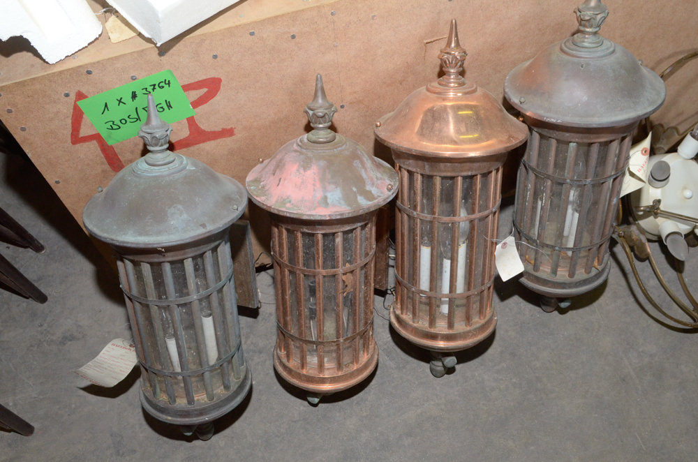 Four Copper Light Fixtures