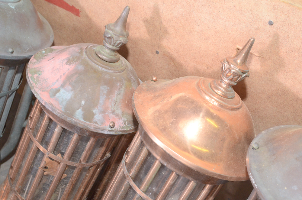 Four Copper Light Fixtures