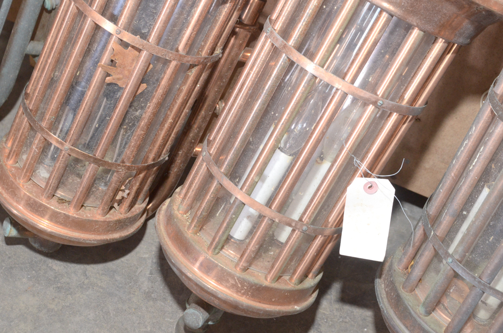 Four Copper Light Fixtures