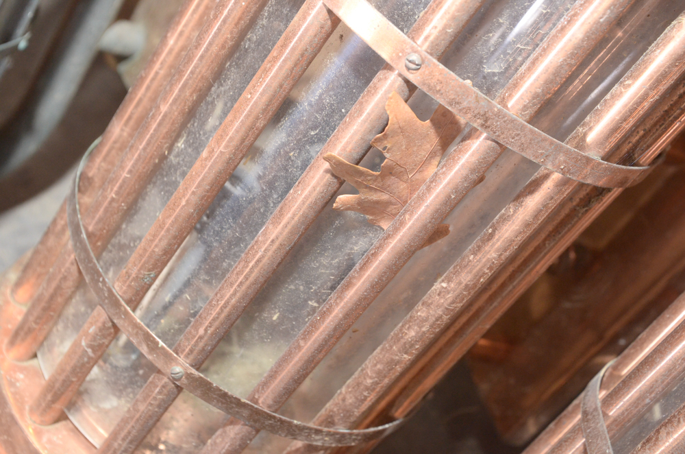 Four Copper Light Fixtures