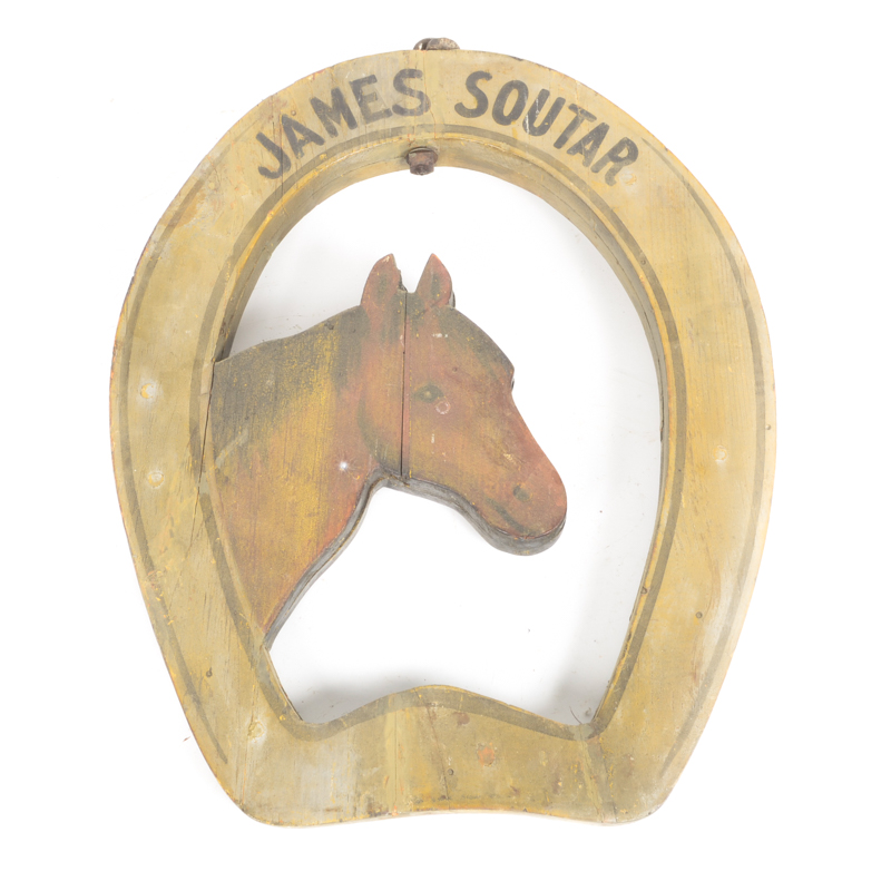 Vintage Horse Collar Shaped Wooden Wall Hanging