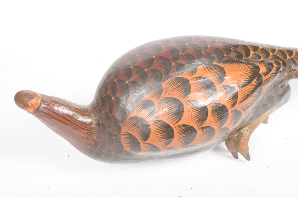 Signed Sergio Bustamante Limited Edition Paper Mache Bird