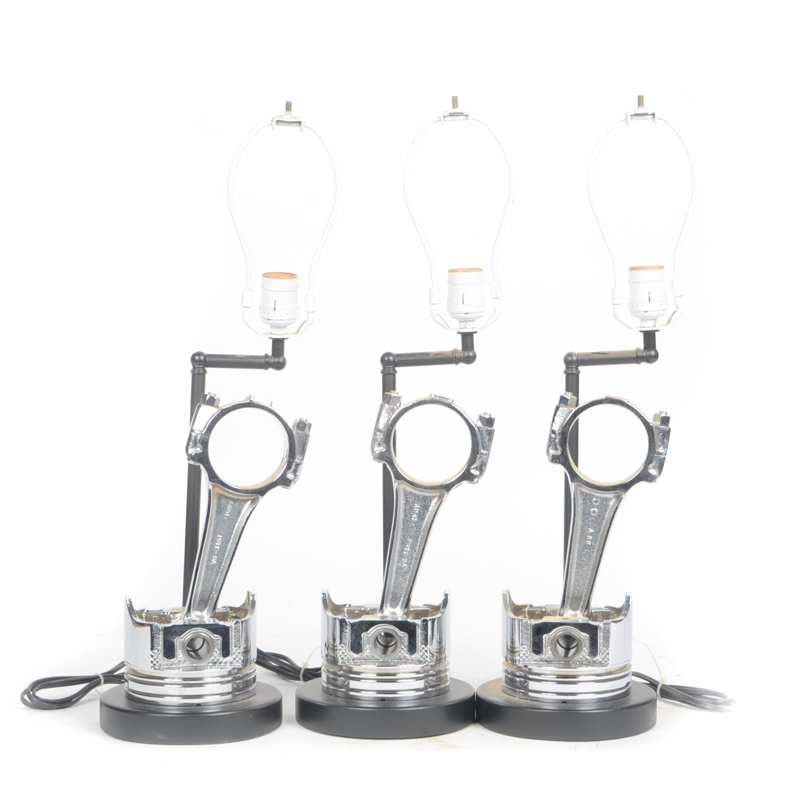 Three Vehicle Inspired Lamps from Clyde's of Chevy Chase