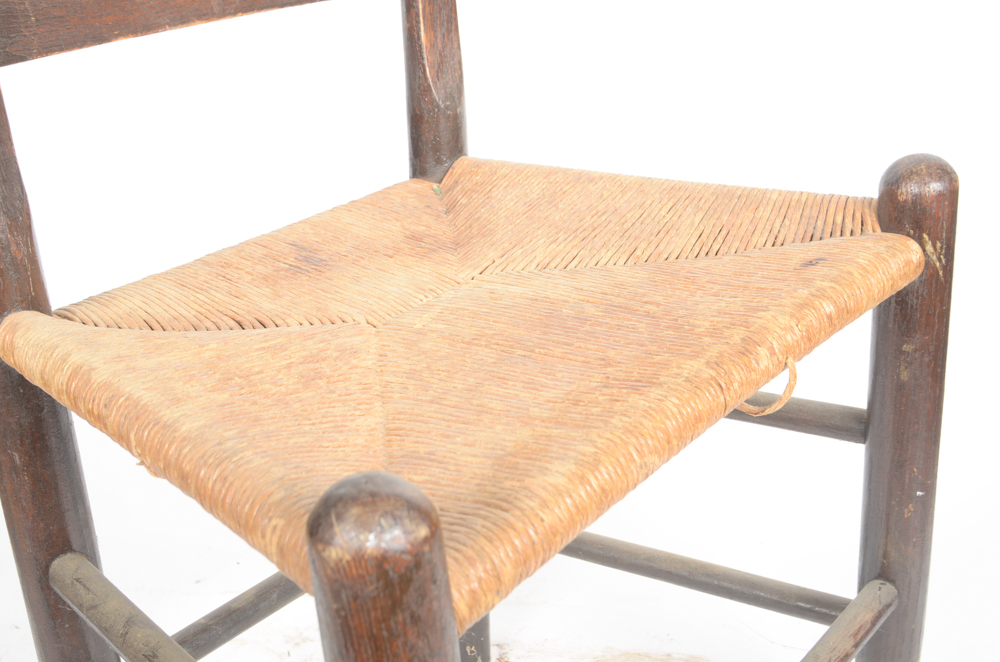 Vintage Chair with Straw Seat