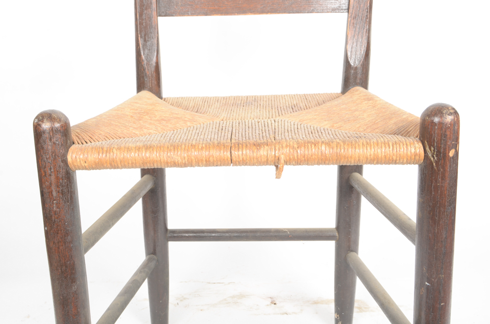 Vintage Chair with Straw Seat