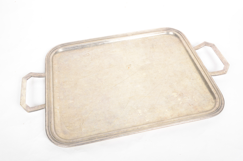 Pairing of Silver Plate Serving Trays Including Cooper Bros.