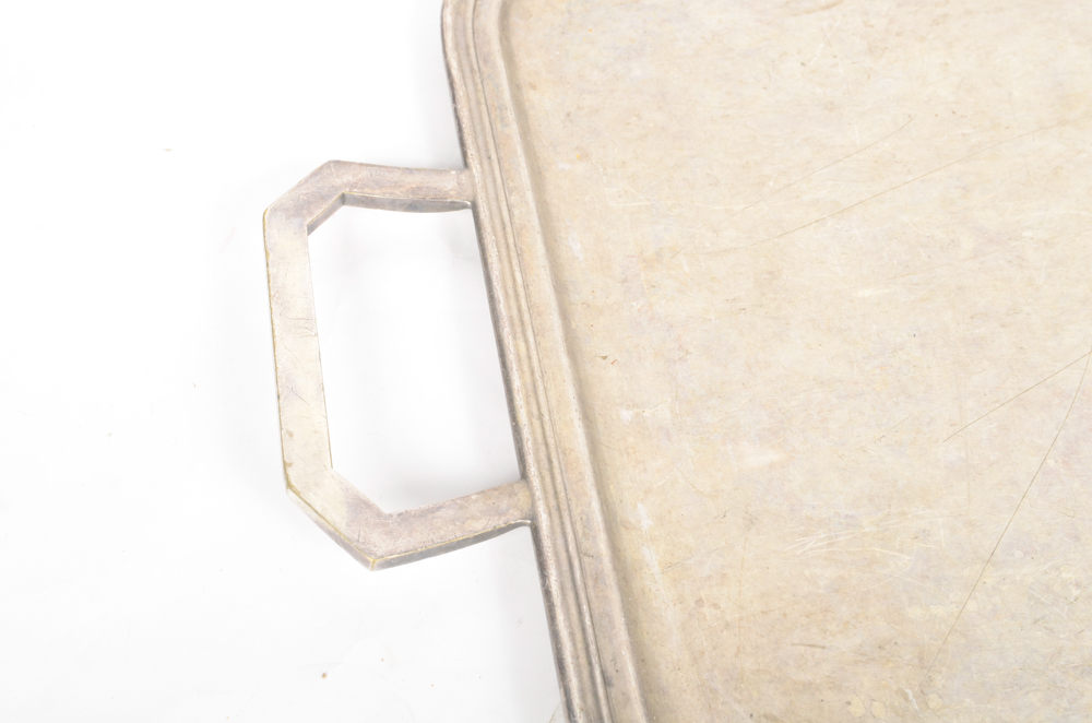 Pairing of Silver Plate Serving Trays Including Cooper Bros.