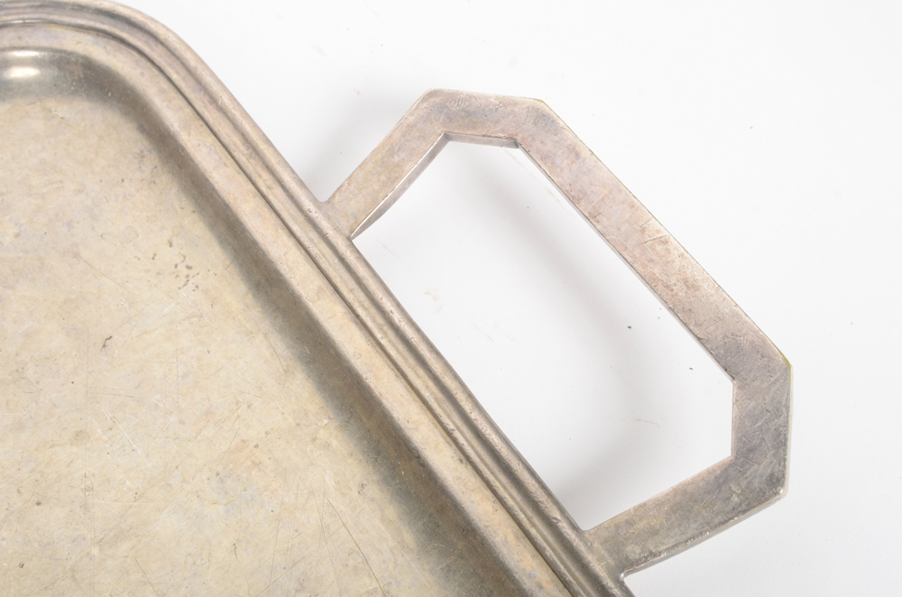 Pairing of Silver Plate Serving Trays Including Cooper Bros.