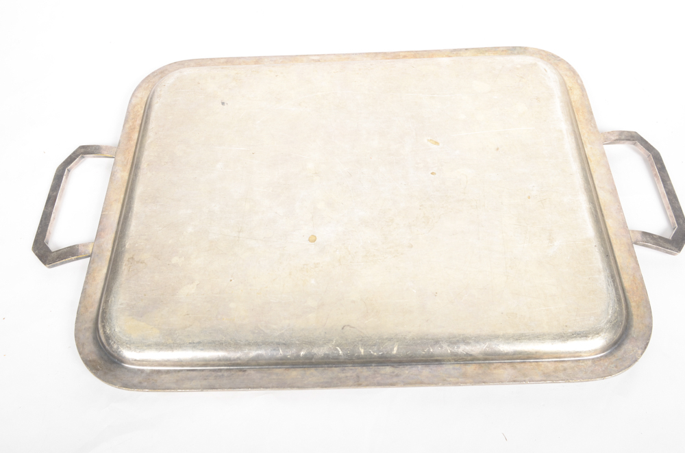 Pairing of Silver Plate Serving Trays Including Cooper Bros.