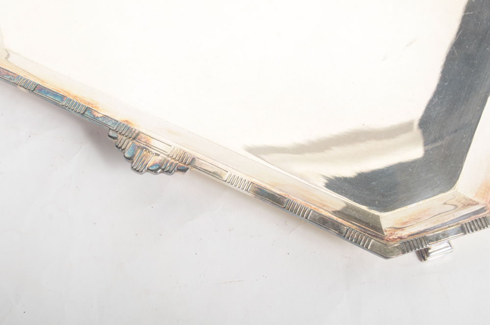 Pairing of Silver Plate Serving Trays Including Cooper Bros.