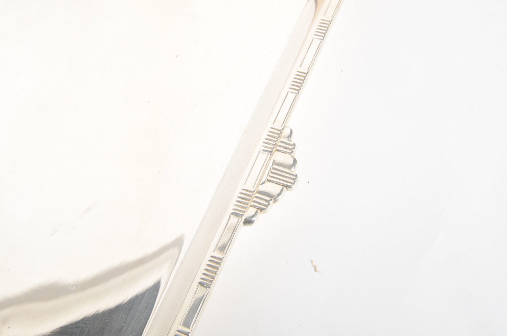 Pairing of Silver Plate Serving Trays Including Cooper Bros.