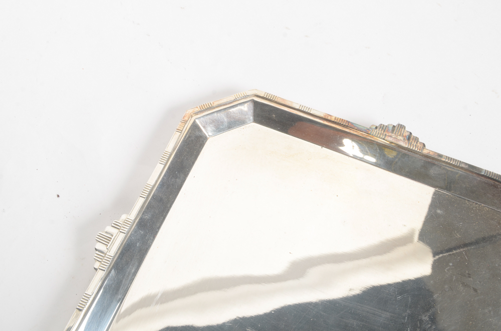 Pairing of Silver Plate Serving Trays Including Cooper Bros.