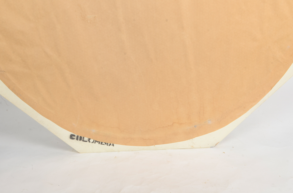 Octagonal Mirror with Bone Tile Frame