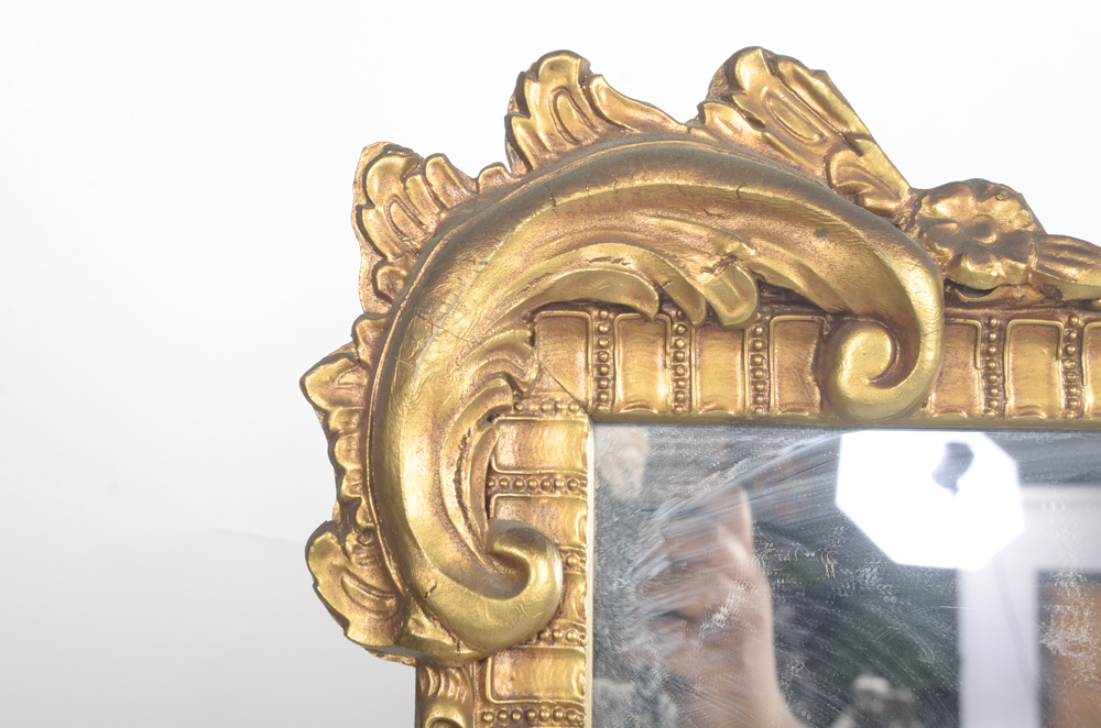 Vintage Wall Mirror with Ornate Gilded Frame