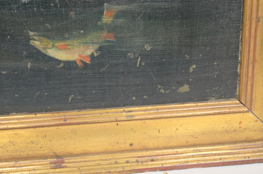 Oil Painting on Canvas "No Fishing