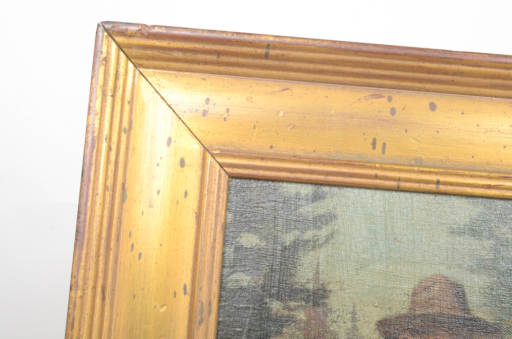 Oil Painting on Canvas "No Fishing