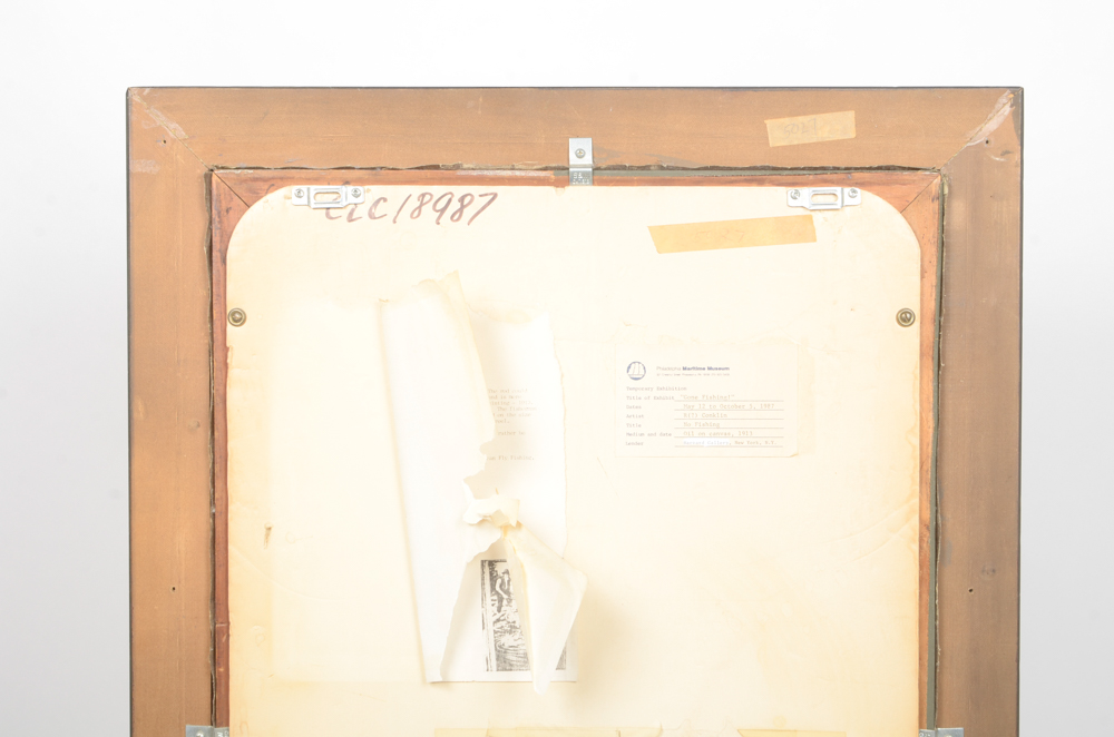 Oil Painting on Canvas "No Fishing