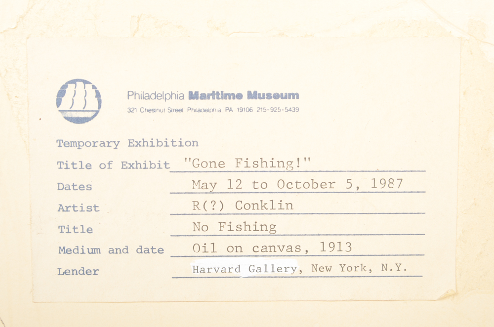 Oil Painting on Canvas "No Fishing